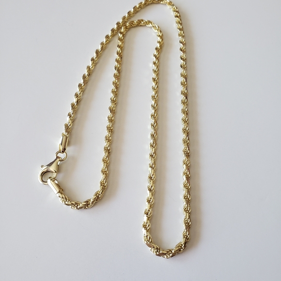 Gold tone 925 Sterling silver Chain Necklace - Picture 5 of 6
